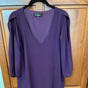 Lulus Shifting Dears plum purple long-sleeve dress